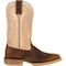 Durango Men's Western Boot, 7.5 M, Leather, 12 in H, Coffee/Bone DDB0290 - alternate 5